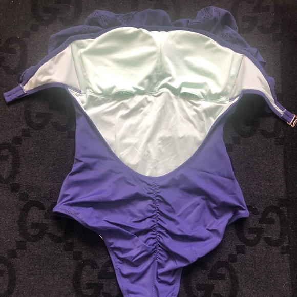 Victoria Secret Flounce One Piece in Blue Small - Picture 5 of 6